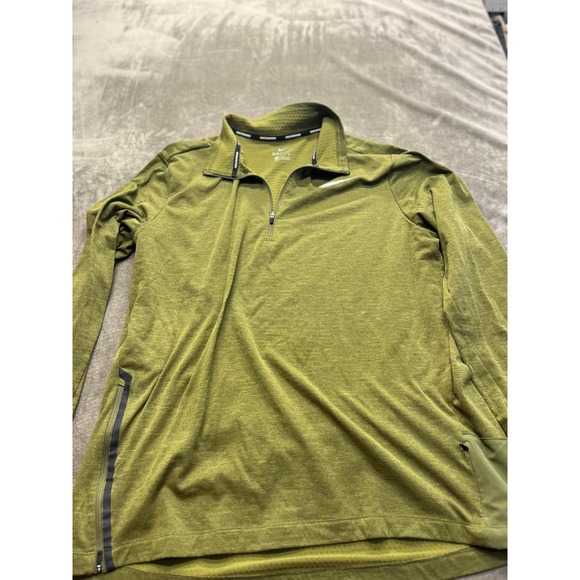 Nike Other - Nike Running Dri-FIT Mens XL Half Zip‎ Pullover Olive Green Thermal Grid 4707